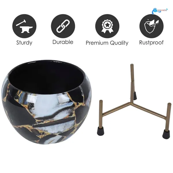 Printed_Plant_Pot_With_Metal_Stand