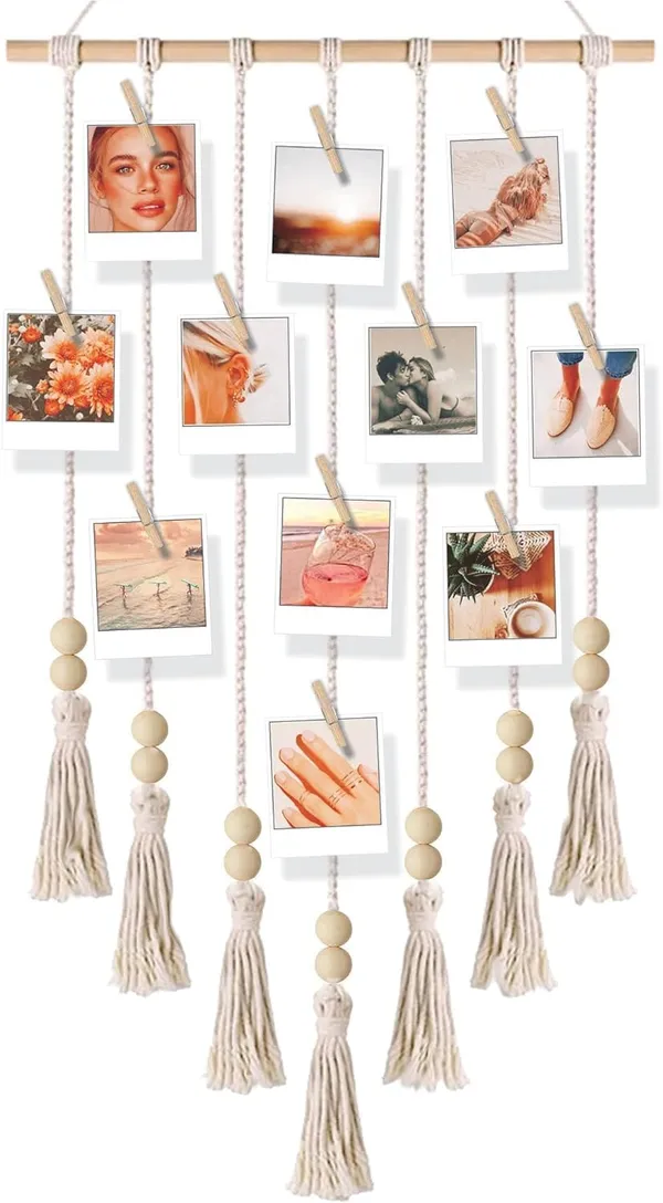 Macrame_Photo_Display_With_Clips
