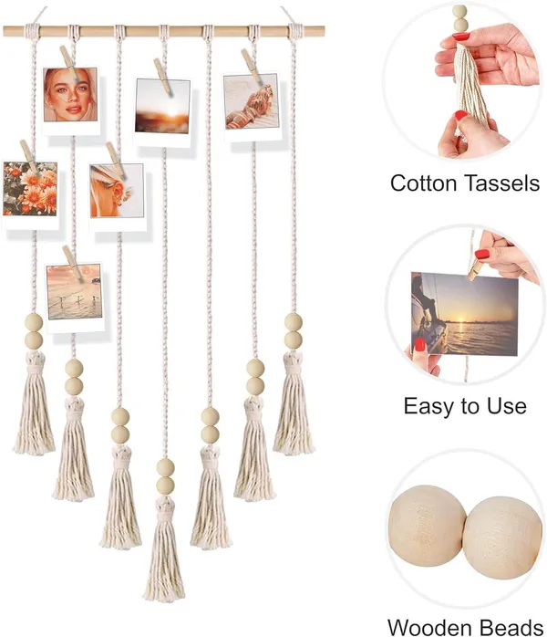Macrame_Photo_Display_With_Clips