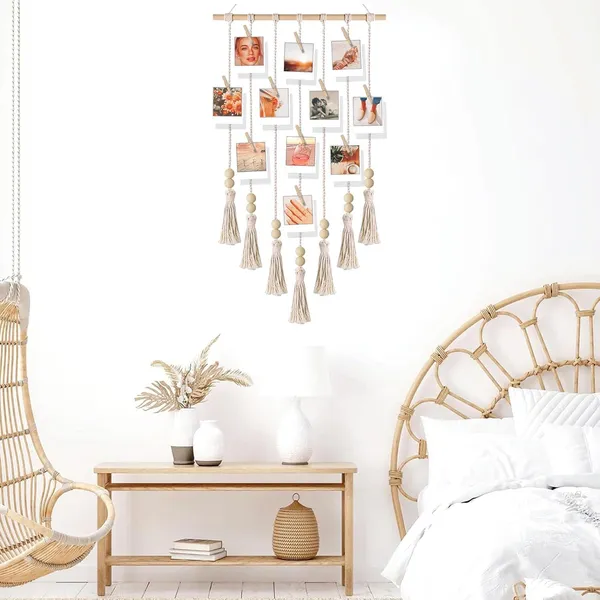 Macrame_Photo_Display_With_Clips