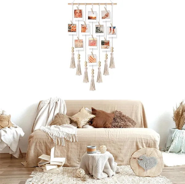 Macrame_Photo_Display_With_Clips