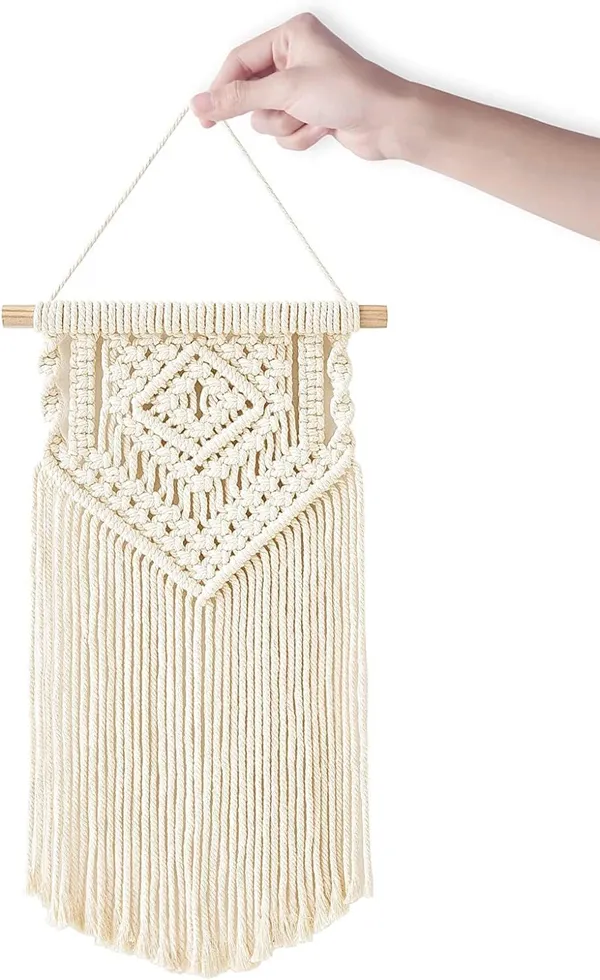 2_Pcs_Small_Macrame_Wall_Hanging_|_Boho_Woven_Wall_DÃ©cor