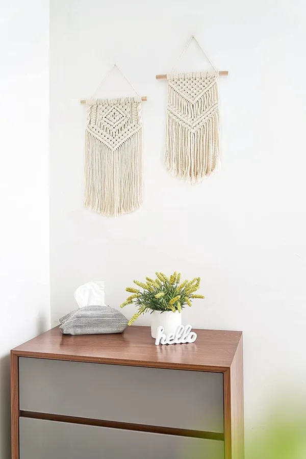 2_Pcs_Small_Macrame_Wall_Hanging_|_Boho_Woven_Wall_DÃ©cor