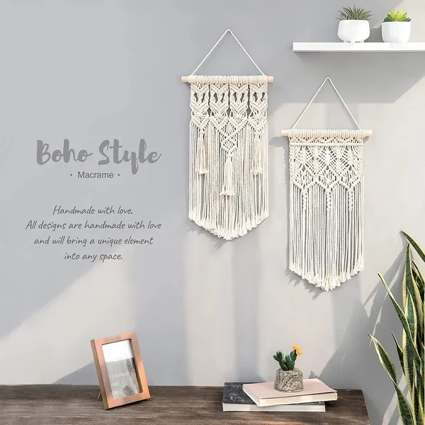 2_Pcs_Macrame_Wall_Hanging_|_Boho_Geometric_Wall_DÃ©cor