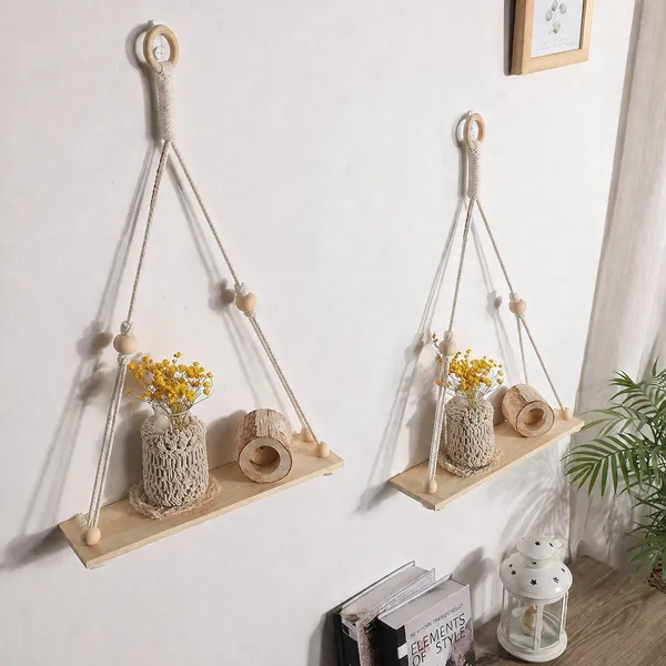 Macrame_Wall_Hanging_Shelf_Set_of_2_|_Boho_Wooden_Storage