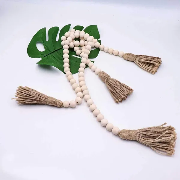 Wooden_Bead_Garland_with_Tassel_|_Boho_Farmhouse_DÃ©cor