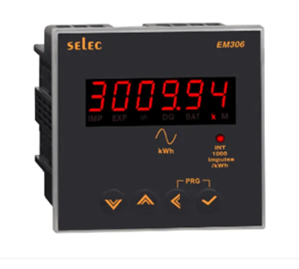 Selec_Em306_LED_Kwh_Digital_Energy_Meter_Panel_Mount