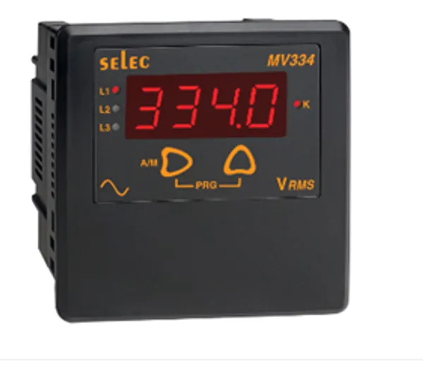 Selec_Mv334_Digital_Voltmeter_Three_Phase_230V_Panel_Mount