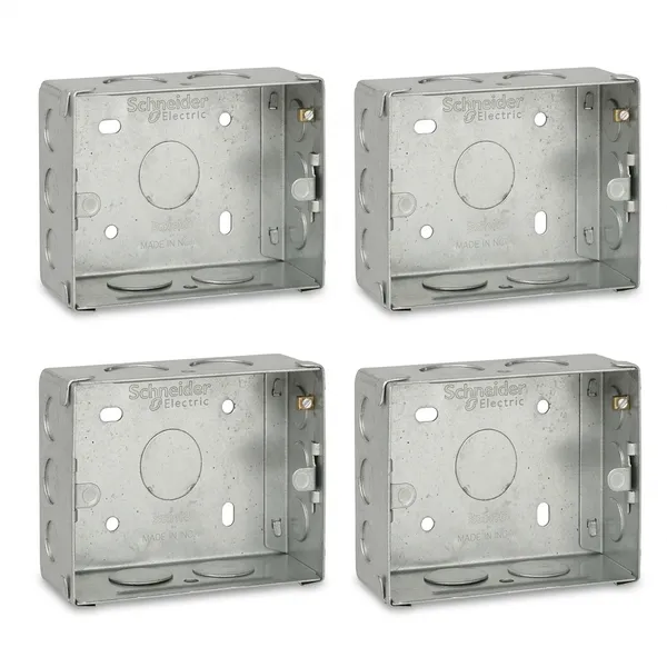 Schneider_3-Module_Galvanized_Metal_Modular_Switch_Box_0.8Mm_Pack_of_4