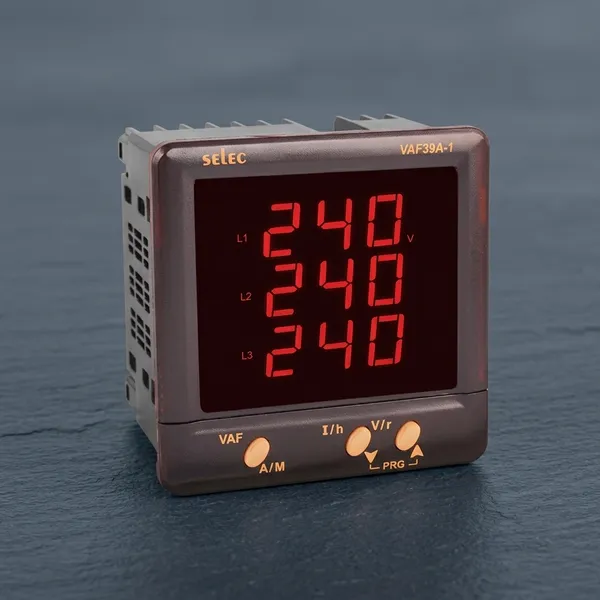 Selec_Vaf391_Digital_Vaf_Meter_96X96_Three_Phase_Panel_Mount