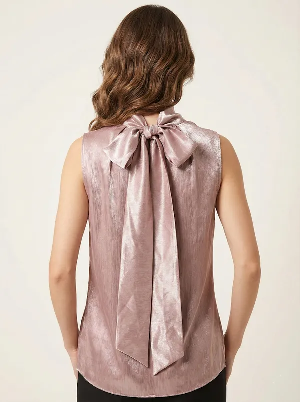 Rose_Mauve_Bow_Back_Satin_Top_For_Women