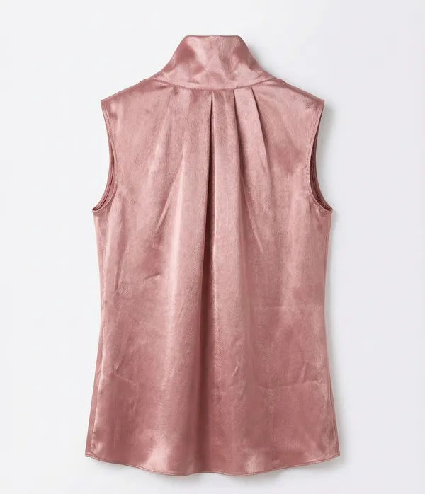Aurore_Poise_Rose_Gold_Bow_Back_Satin_Top_For_Women