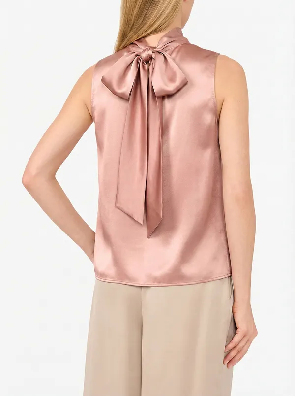 Aurore_Poise_Rose_Gold_Bow_Back_Satin_Top_For_Women