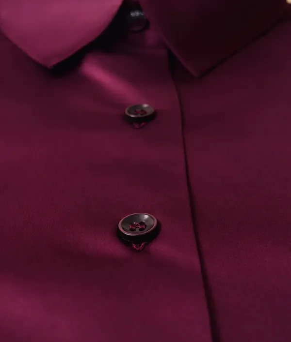 Bordeaux_Poise_Maroon_Cotton_Satin_Formal_Shirt_For_Women