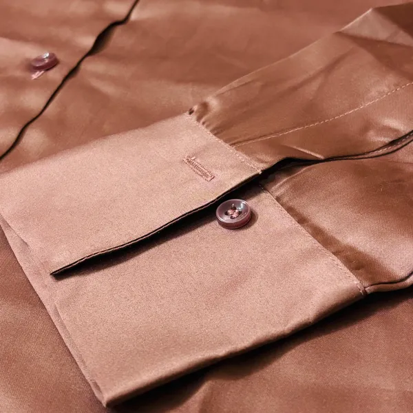 Rosé_Éclat_Rose_Gold_Cotton_Satin_Shirt_For_Women