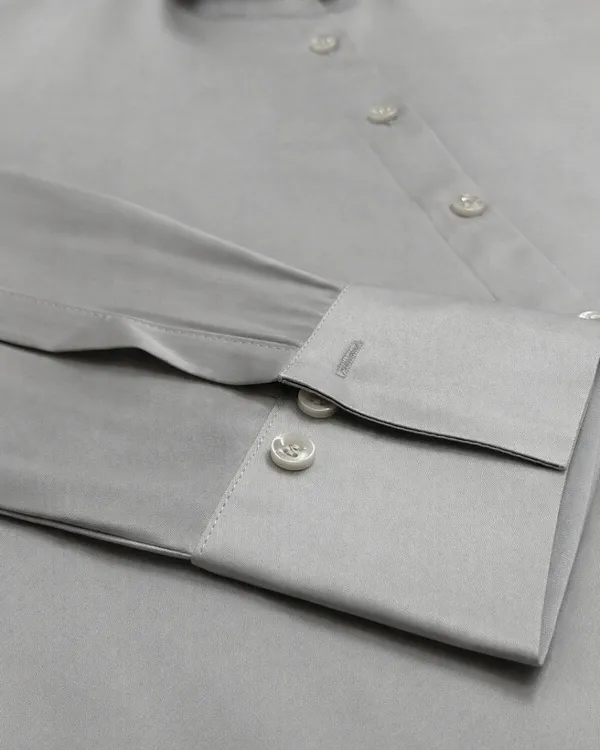 Platine_Calme_Silver_Cotton_Satin_Formal_Shirt_For_Women