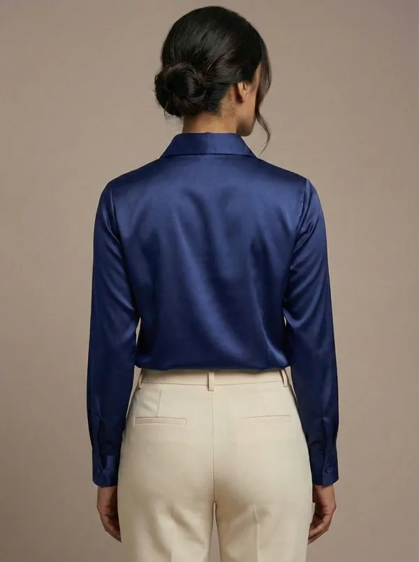 Azure_Poise_Blue_Cotton_Satin_Tailored_Shirt_For_Women