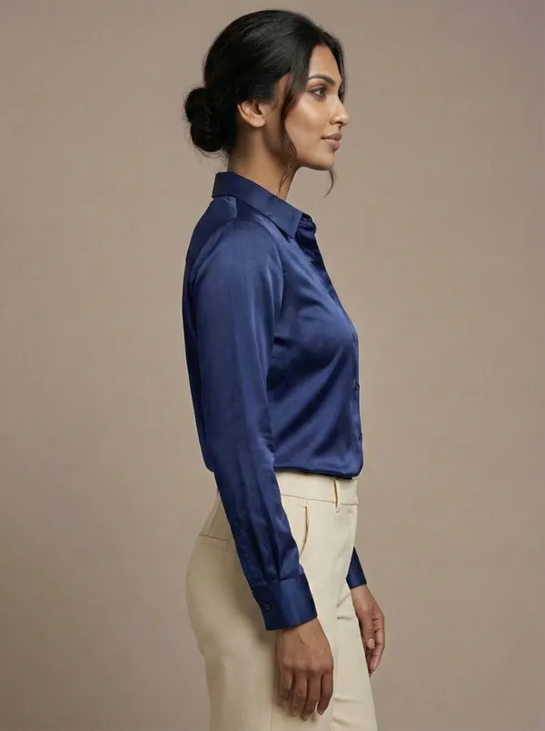 Azure_Poise_Blue_Cotton_Satin_Tailored_Shirt_For_Women