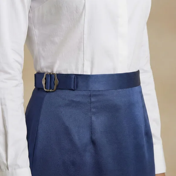 Azure_Poise_Blue_Cotton_Satin_Tailored_Skirt_For_Women