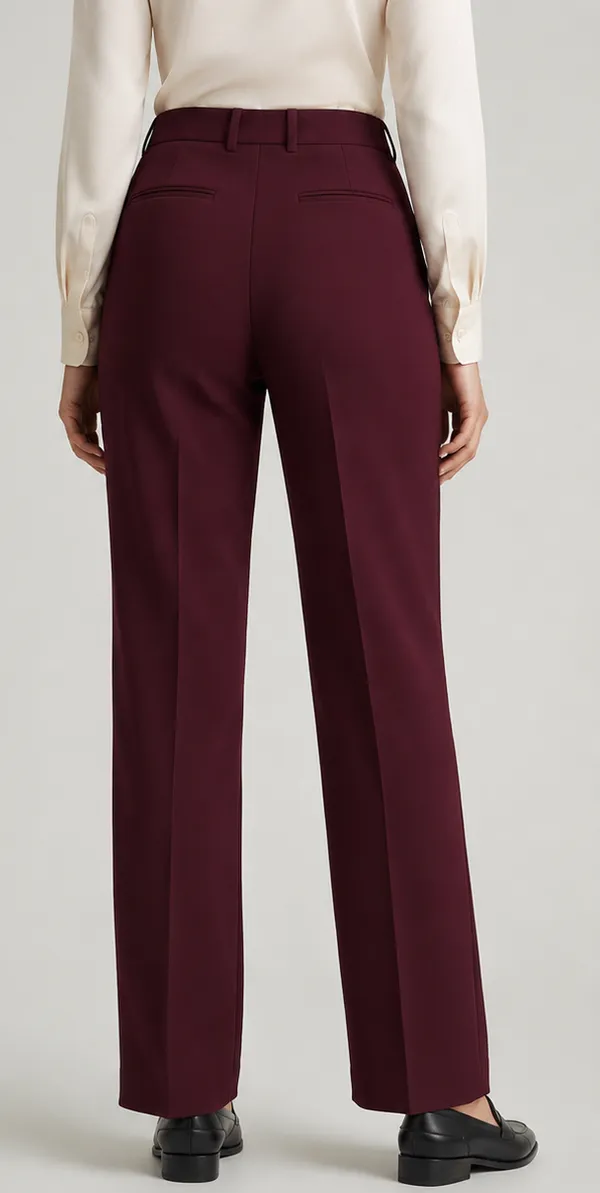 Bordeaux_Poise_Maroon_Straight_Fit_Formal_Trouser_For_Women