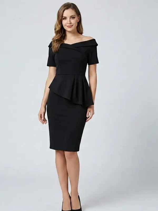 Carbone_Luxe_Black_Peplum_Off-Shoulder_Dress_For_Women