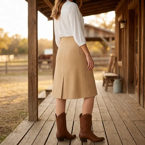 Citrine_Calme_Yellow_A-Line_Midi_Skirt_For_Women