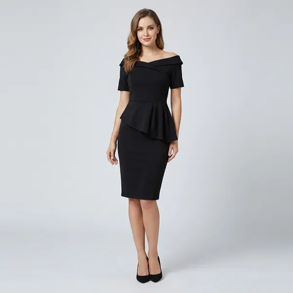 Carbone_Luxe_Black_Peplum_Off-Shoulder_Dress_For_Women