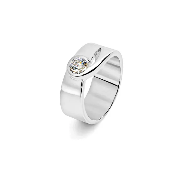 Loe_Silver_Diamond_Adjustable_Ring