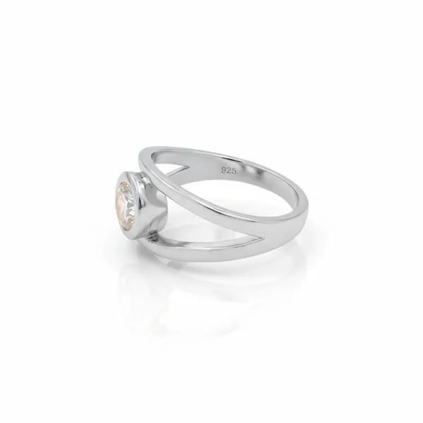 Rose_Silver_Diamond_Adjustable_Ring
