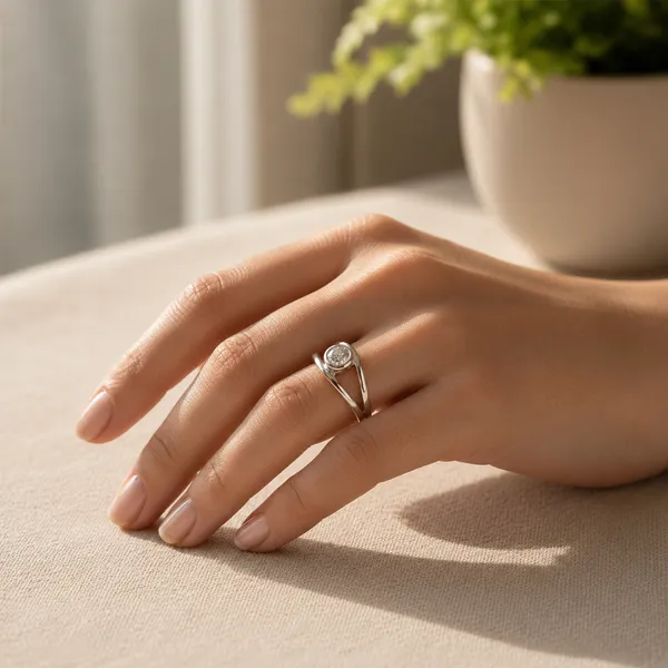 Rose_Silver_Diamond_Adjustable_Ring