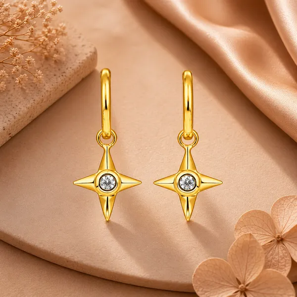 Aya_Golden_Star_Earrings