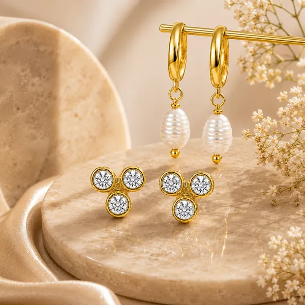 Zeni_Golden_Pearl_Earring_Set