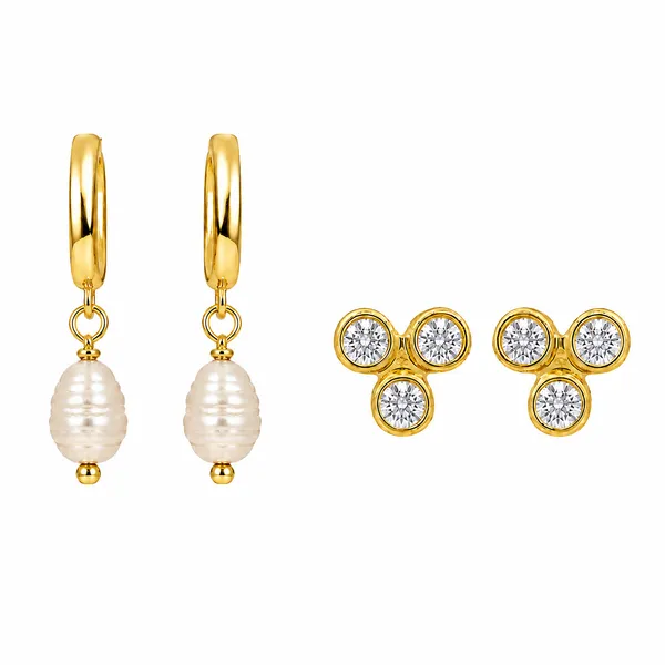 Zeni_Golden_Pearl_Earring_Set