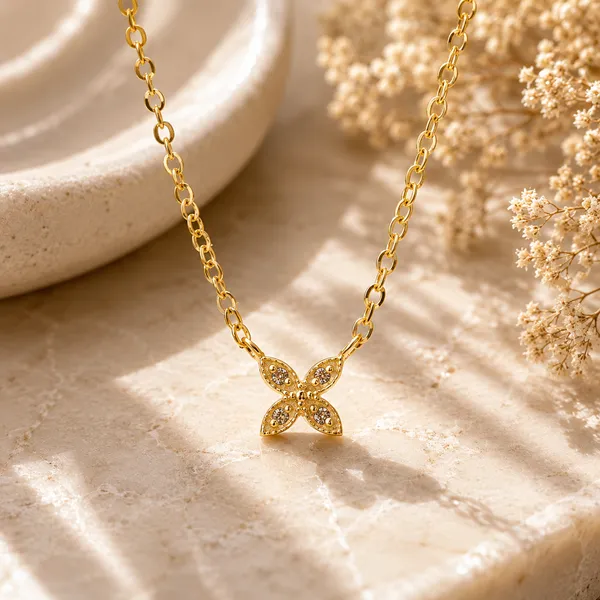 Lily_Golden_Floral_Zirconia_Necklace