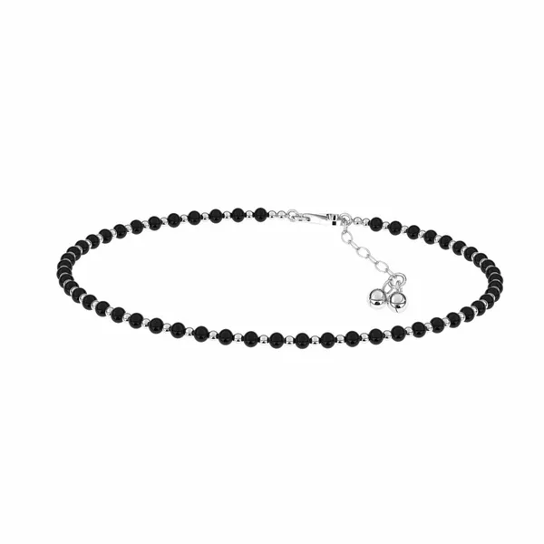 Qavi_Silver_And_Black_Beads_Anklet
