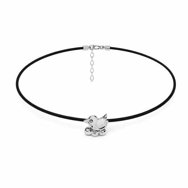Qora_Silver_And_Black_Bird_Anklet