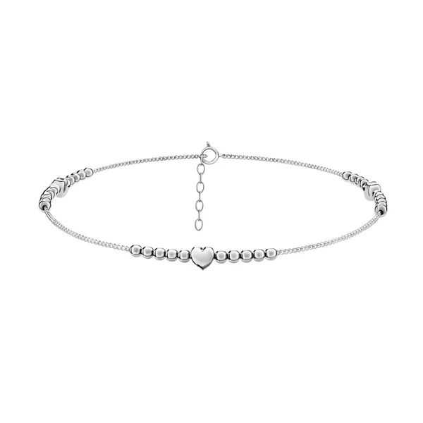Qela_Silver_Heart_Anklet