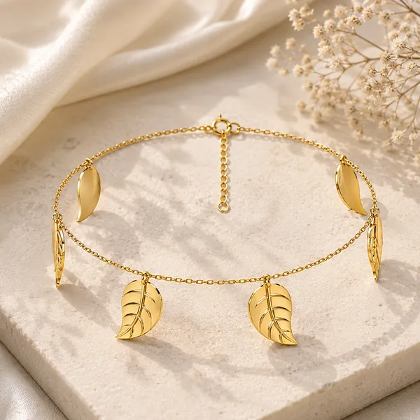 Aysa_Golden_Leaf_Anklet