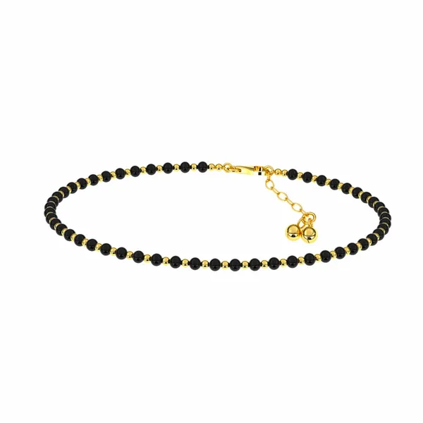 Qavi_Golden_And_Black_Beads_Anklet