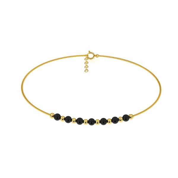 Rova_Golden_And_Black_Beads_Anklet