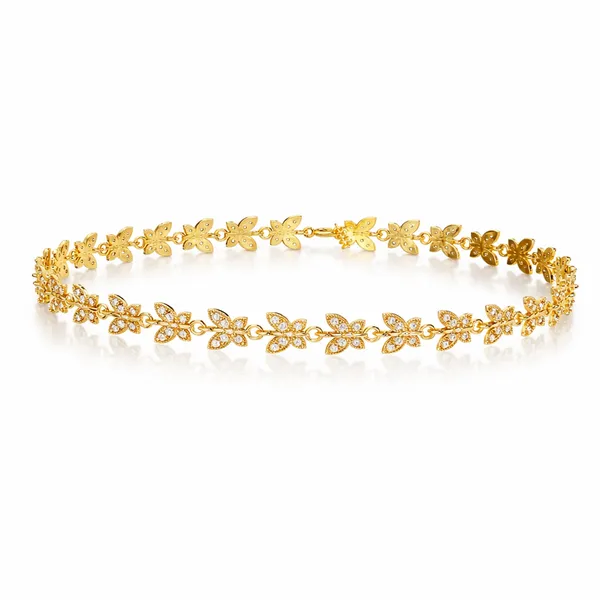 Quni_Golden_Butterfly_Zirconia_Anklet