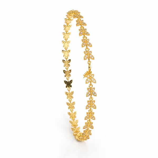 Quni_Golden_Butterfly_Zirconia_Anklet