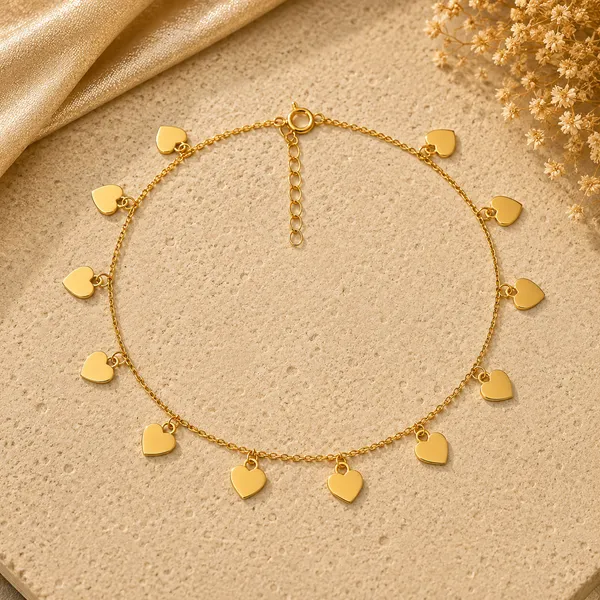 Vira_Golden_Heart_Anklet