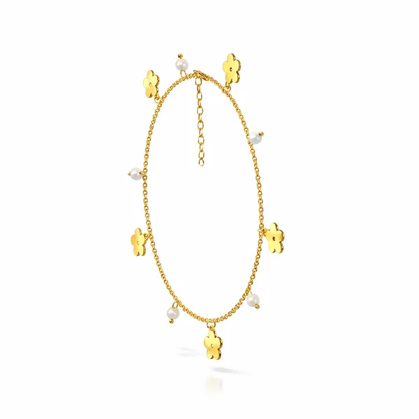 Qemi_Golden_Floral_Pearl_Anklet