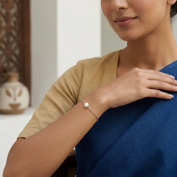 Esha_Silver_Pearl_Bracelets