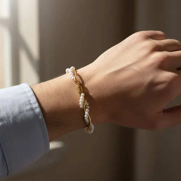 Evelyn_Golden_Pearl_Bracelets