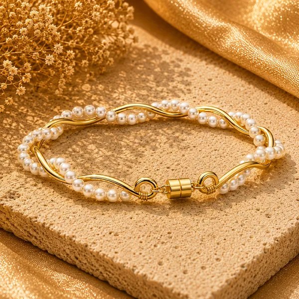 Evelyn_Golden_Pearl_Bracelets