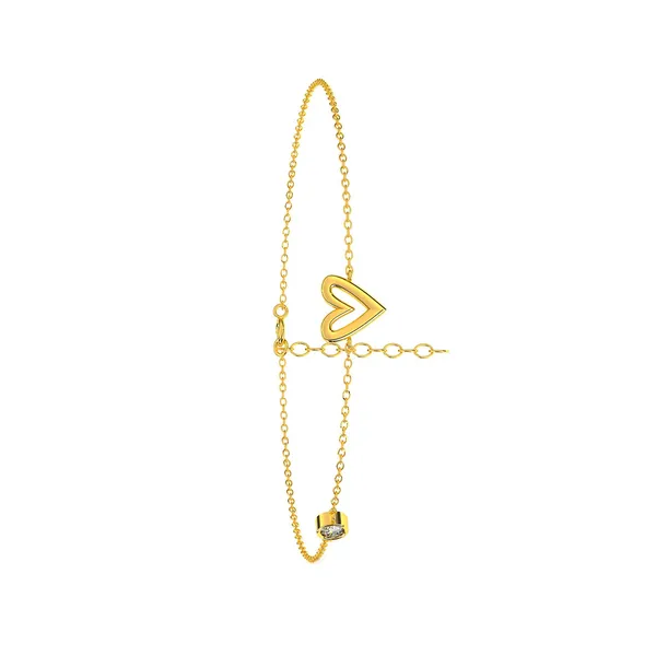Ciri_Golden_Heart_Zirconia_Bracelet