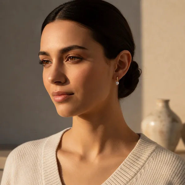 Bina_Golden_Synthetic_Pearl_Earrings