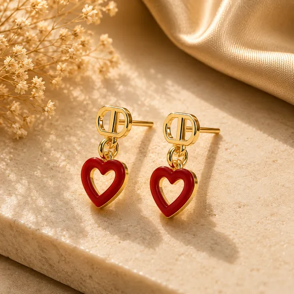 Niva_Golden_And_Red_Earrings